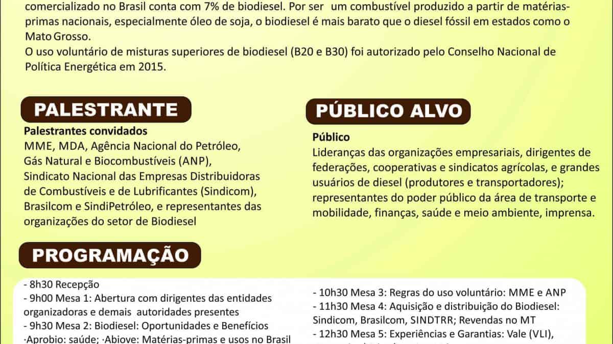 Encontro em Cuiabá-MT vai discutir sustentabilidade com empresários