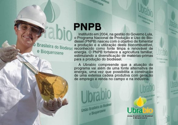 Instituído em 2004, na gestão do Governo Lula, o Programa Nacional de Produção e Uso do Biodiesel (PNPB) nasceu com o objetivo de fomentar a produção e a utilização deste biocombustível, reconhecido como fonte limpa e renovável de energia