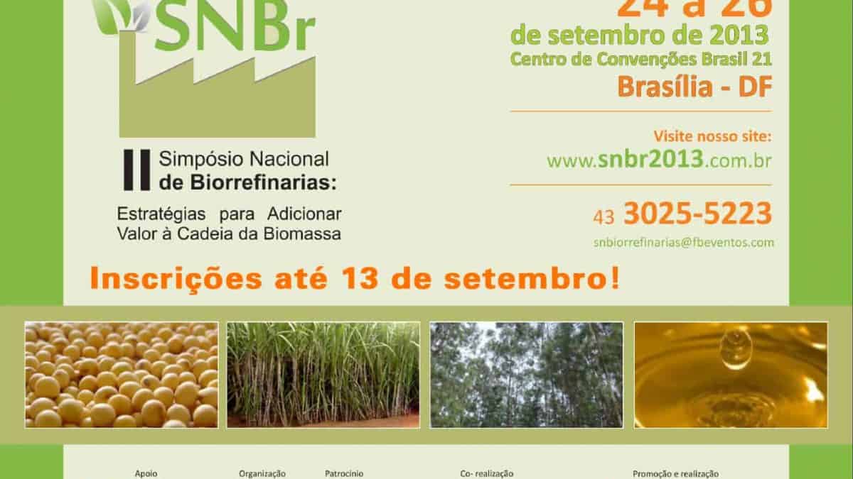 II Simpósio Nacional de Biorrefinarias encerra inscrições na próxima semana
