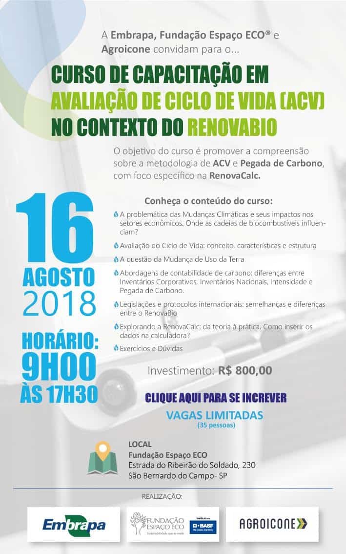 Curso de capacitação em Avaliação de Ciclo de Vida no contexto do Renovabio @ São Bernardo do Campo-SP