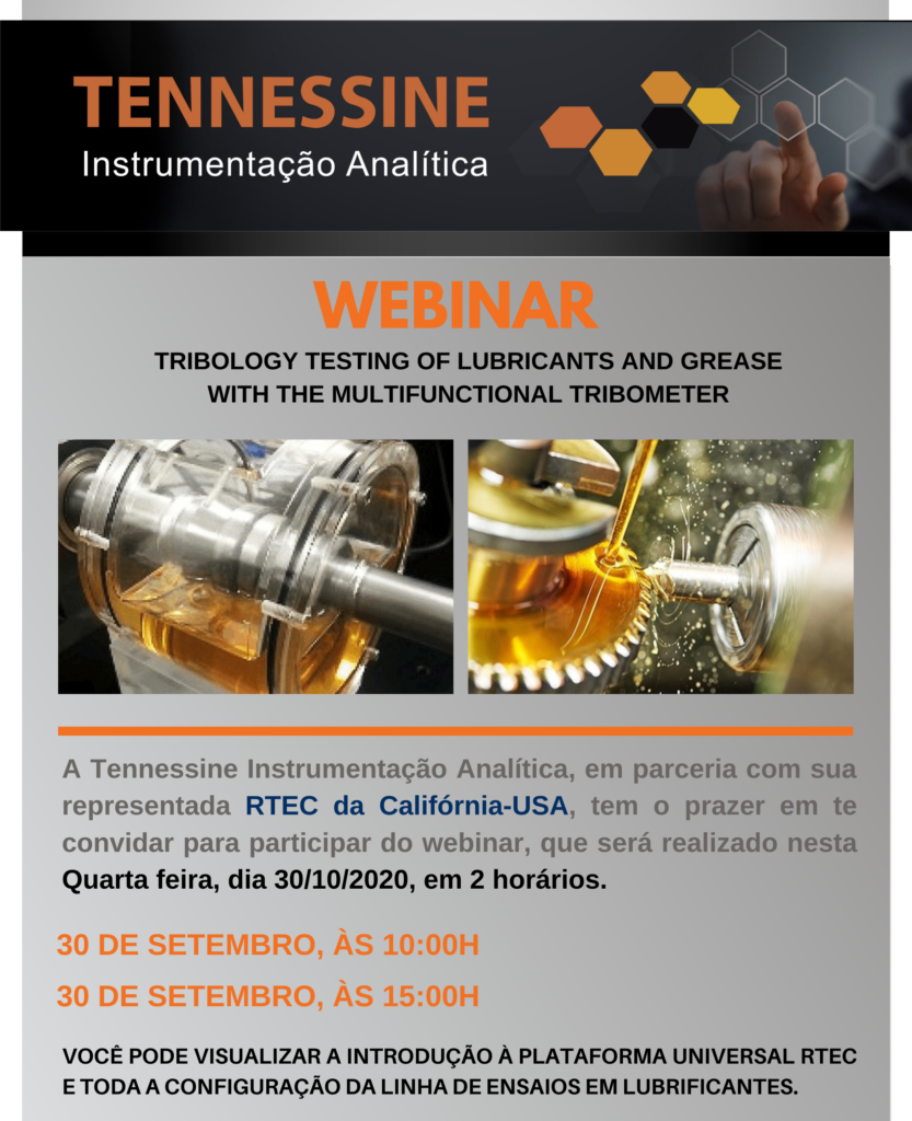 Webinar Gratuito - Tribology Testing of Lubricants and Grease with the Multifunctional Tribometer