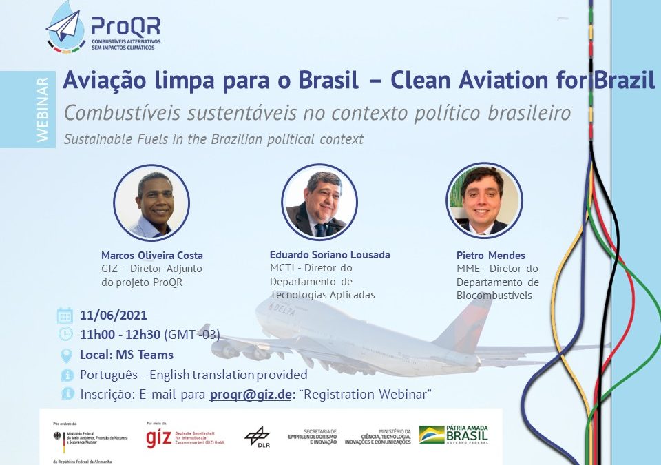 Webinar: Aviação Limpa para o Brasil – Combustíveis sustentáveis no contexto político brasileiro