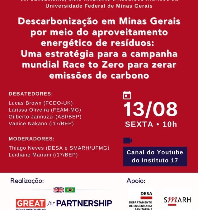 Abertura da “Semana Acadêmica do Programa de Pós-graduação em Saneamento, Meio Ambiente e Recursos Hídricos da Universidade Federal de Minas Gerais”