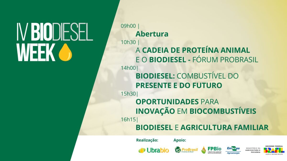 Um dos eventos mais importantes do setor de biocombustíveis, Biodiesel Week chega à IV edição